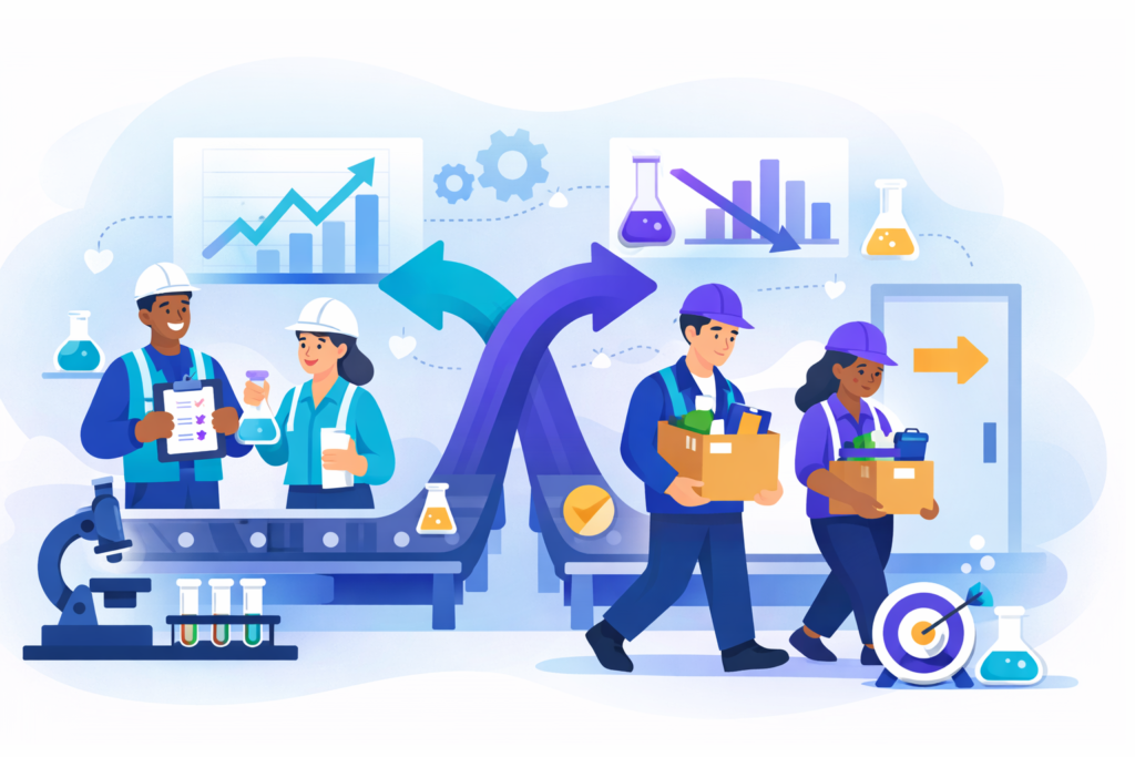 ilustração de turnover silencioso nas empresas